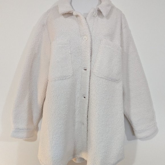 Sherpa Style Oversized Shirt Jacket s: XXL - Picture 1 of 9